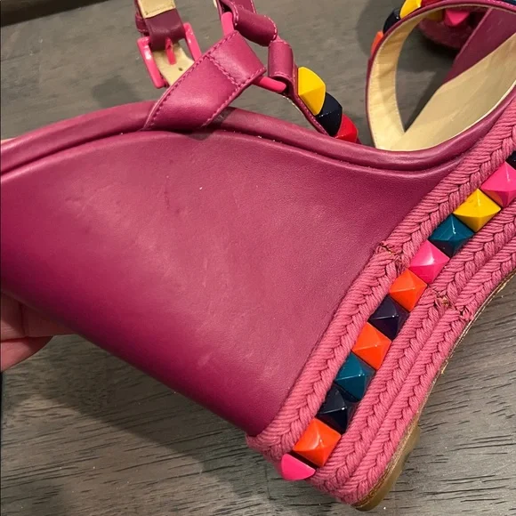 Christian Louboutin Cataclou Espadrille Wedge Sandals - Picture 4 of 11